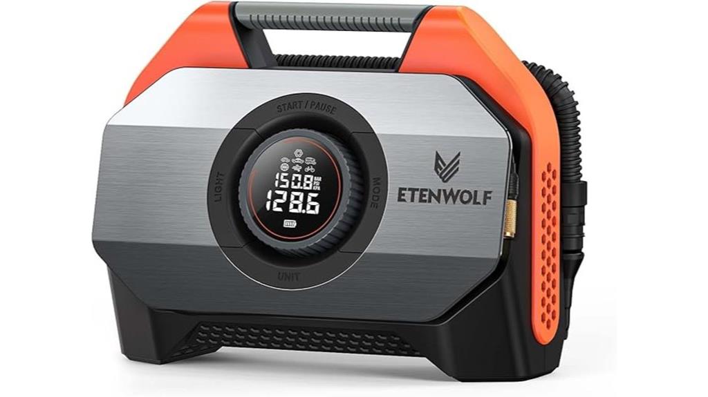 portable air compressor with battery