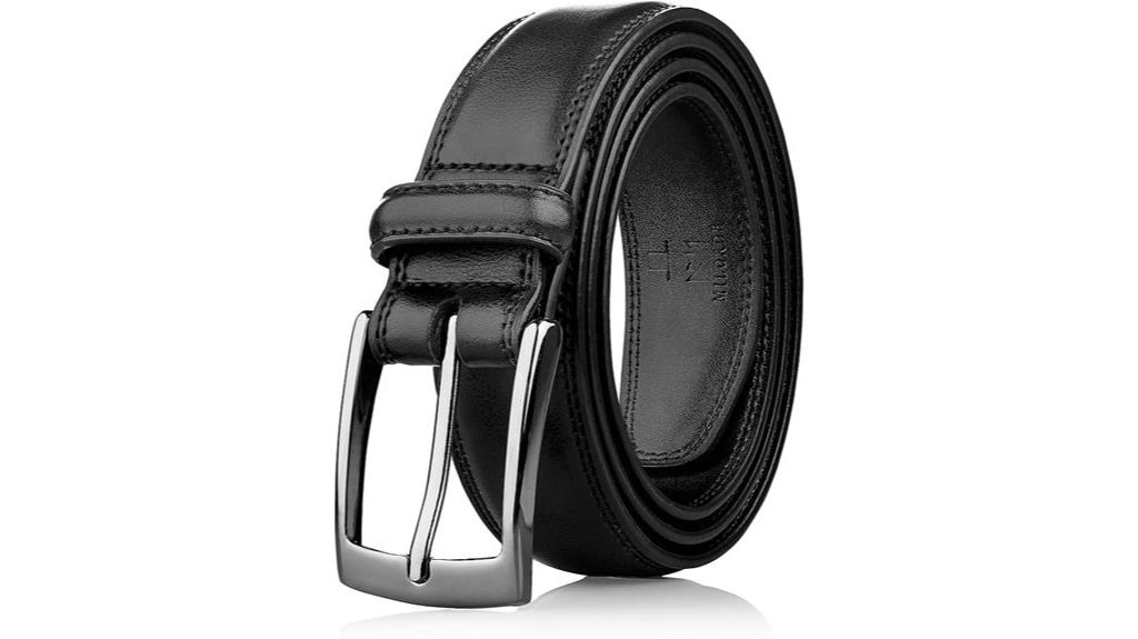 premium leather dress belt