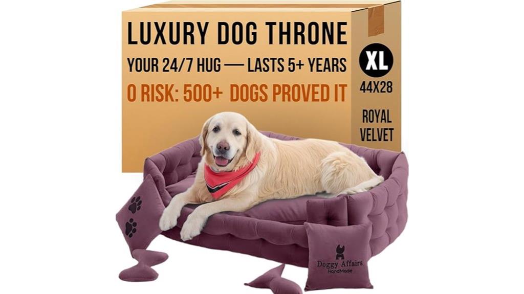 purple chesterfield dog bed