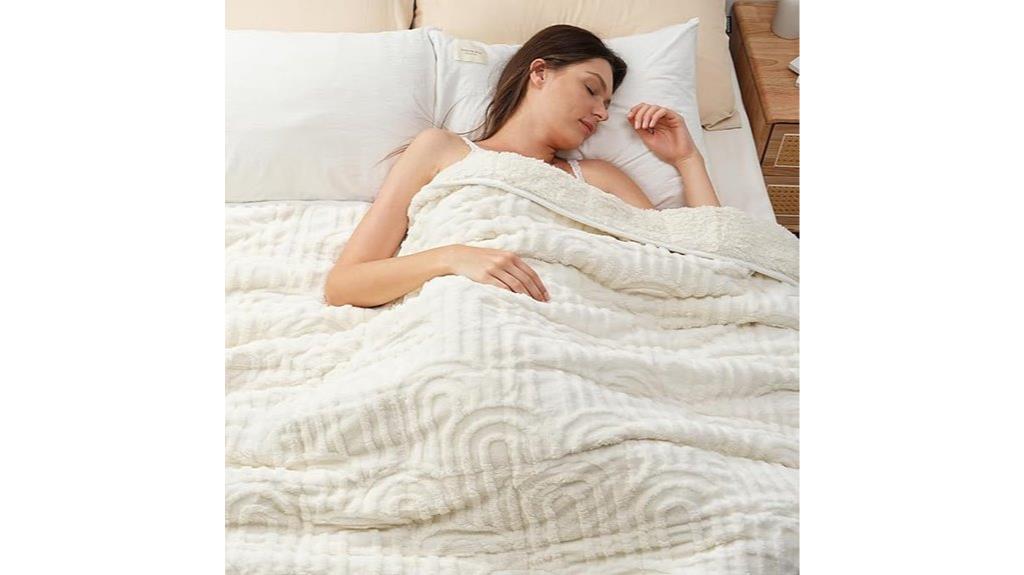 queen size 15lbs jacquard fleece