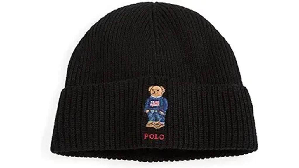 ralph lauren bear beanie