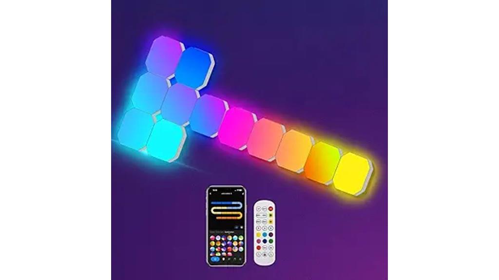 rgb hexagon wall panels