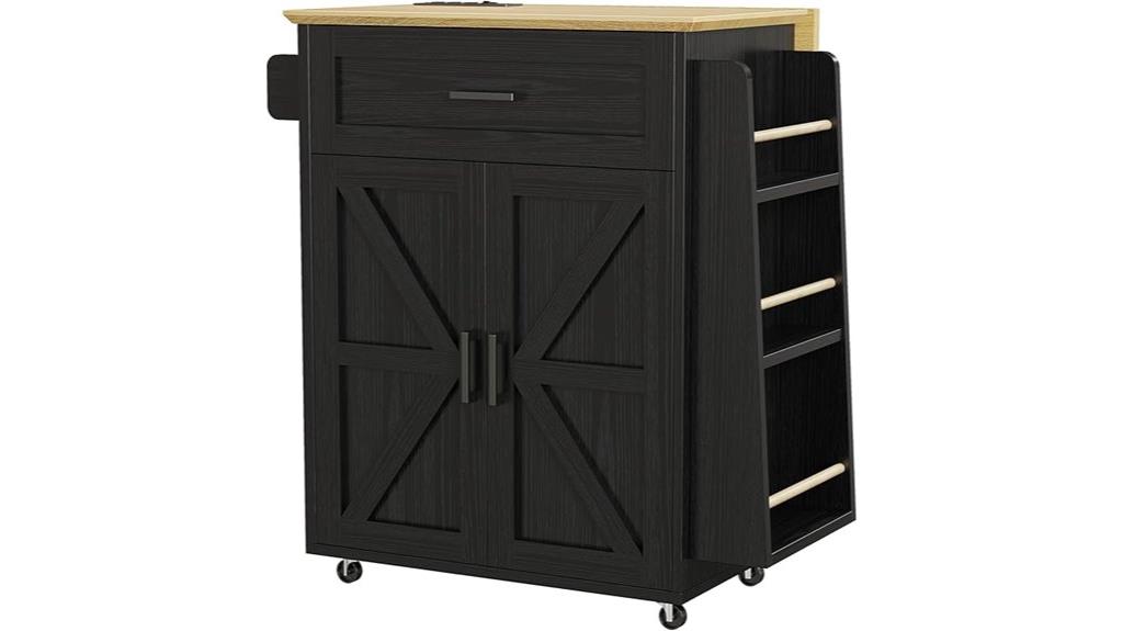 rolling storage kitchen cart