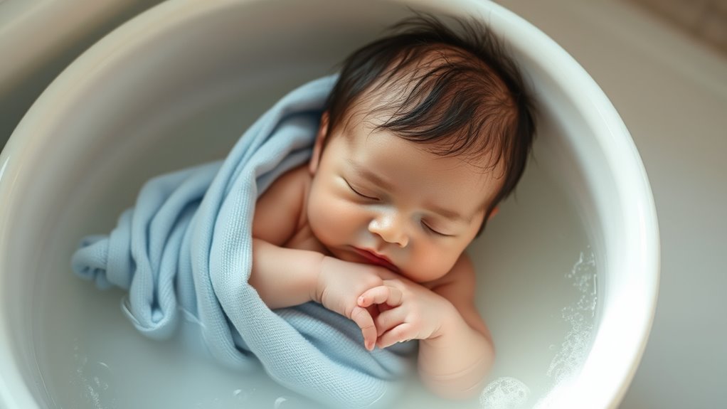safe gentle newborn bathing