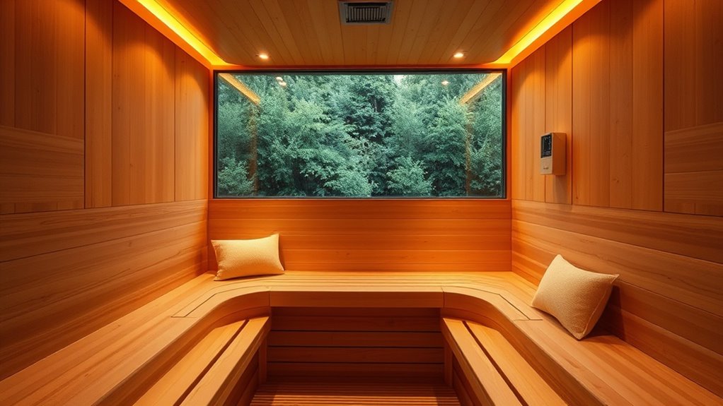sauna size tech features