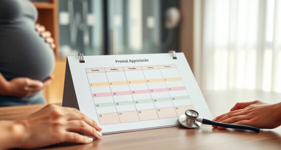 scheduled prenatal appointment dates