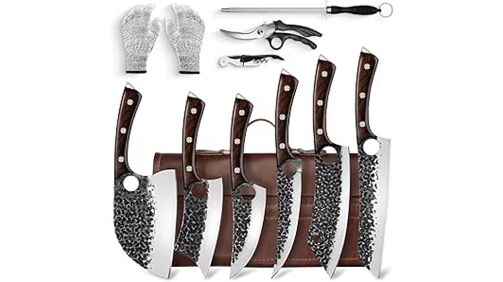 serbian knife set bag