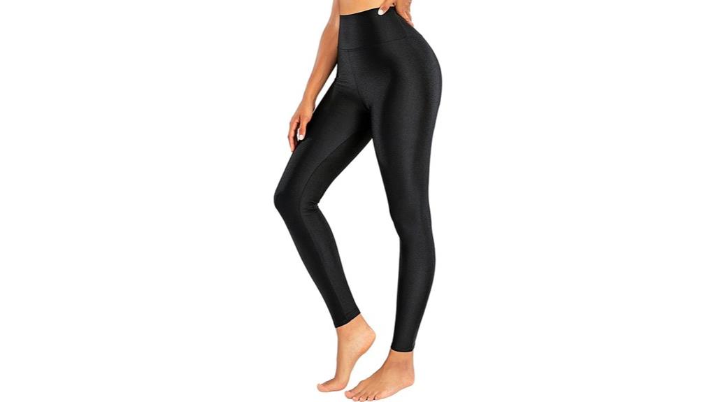 shiny high waist tights