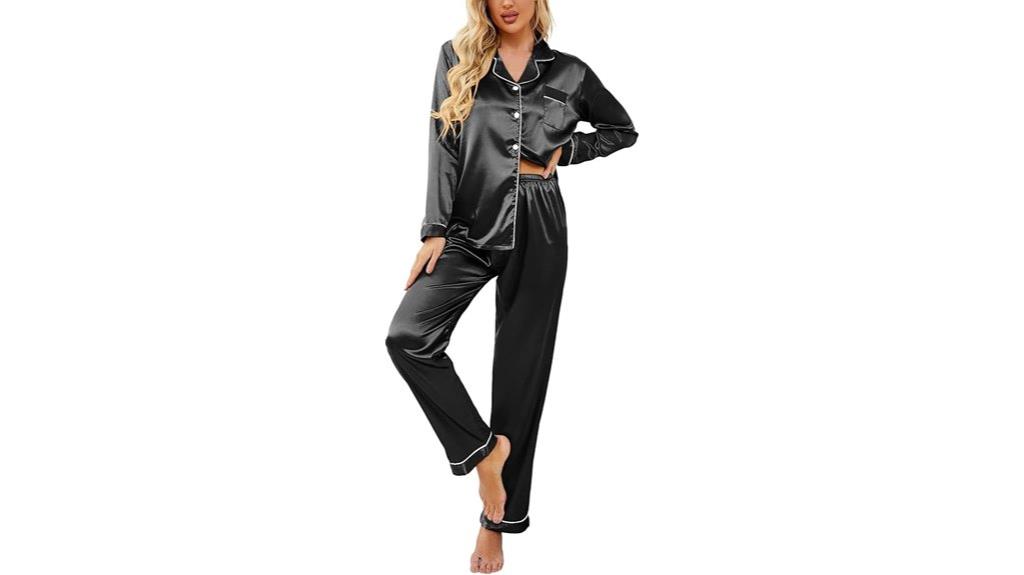 silk satin pajama set