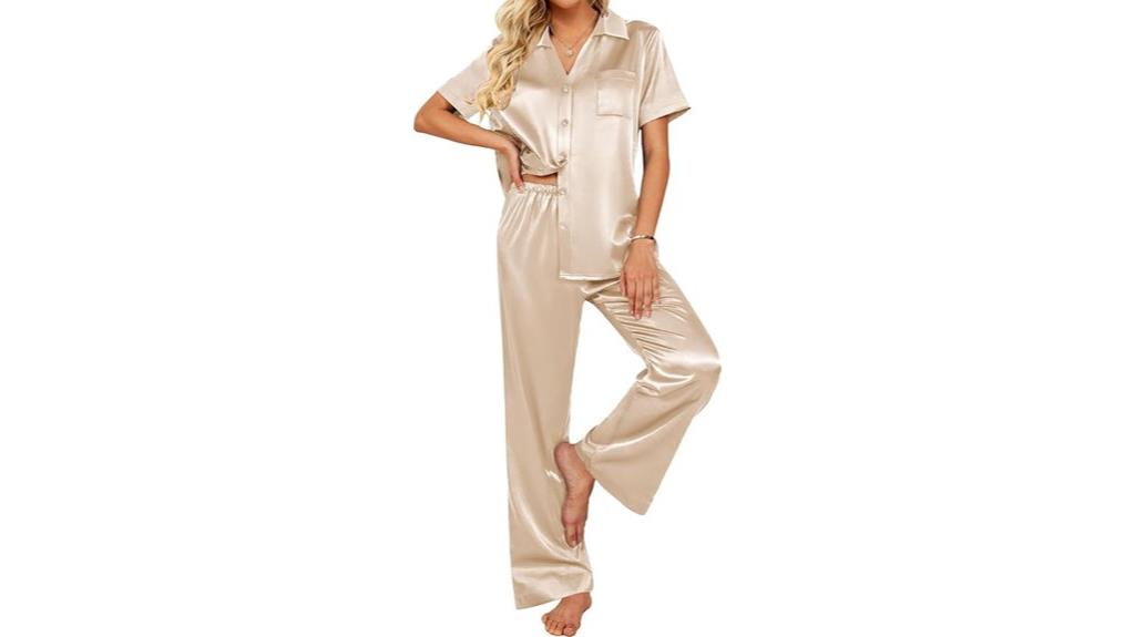 silk satin pajama set