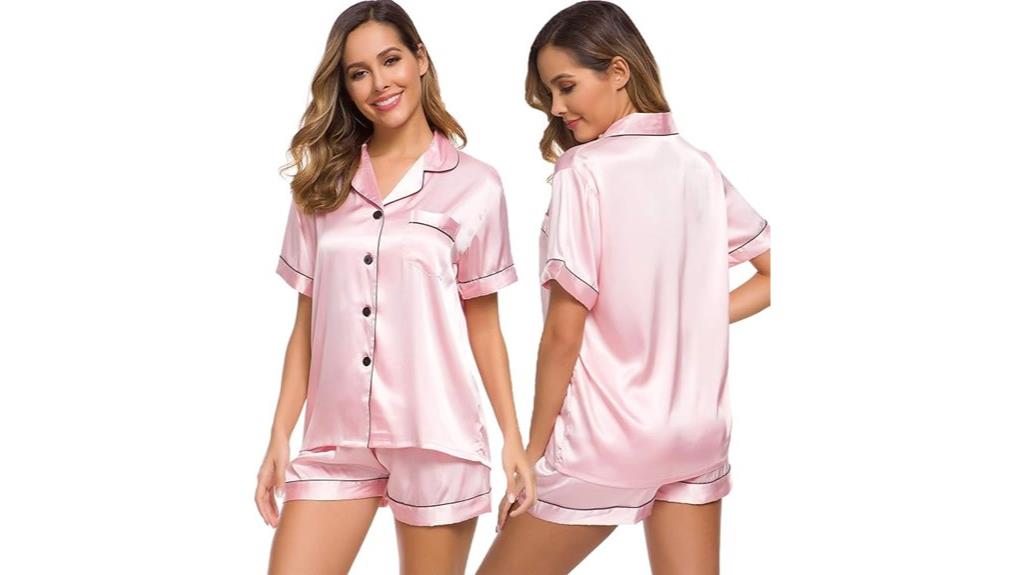 silk satin pajamas set