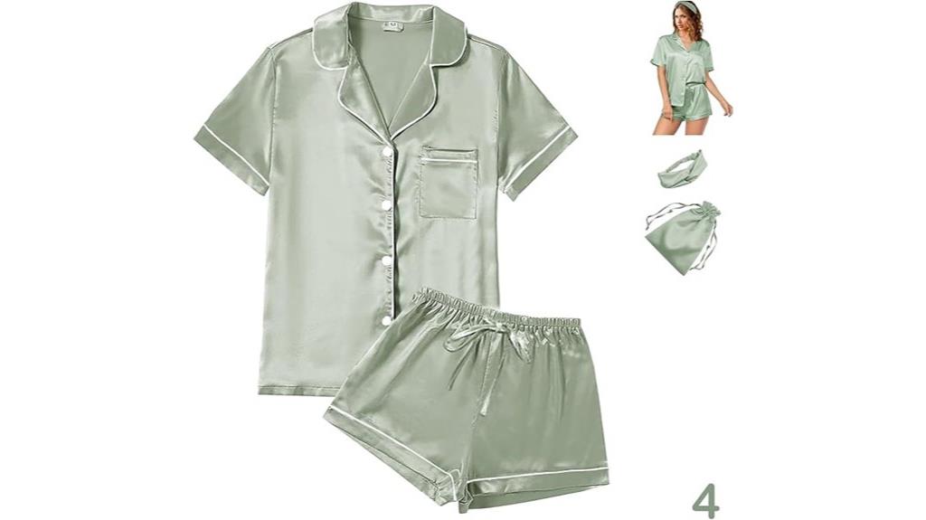 silky satin pajama sets
