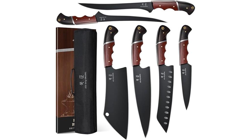 six piece kitchen knife set