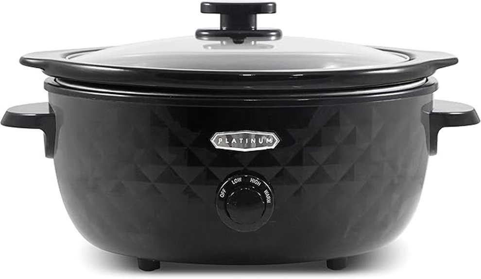 six quart diamond slow cooker