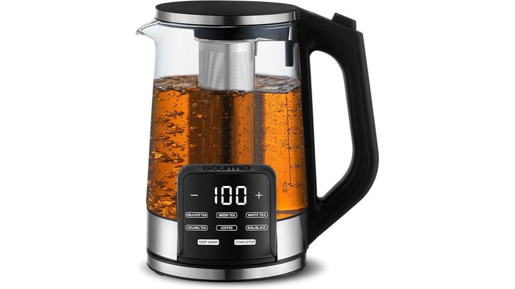 smart glass kettle touchscreen