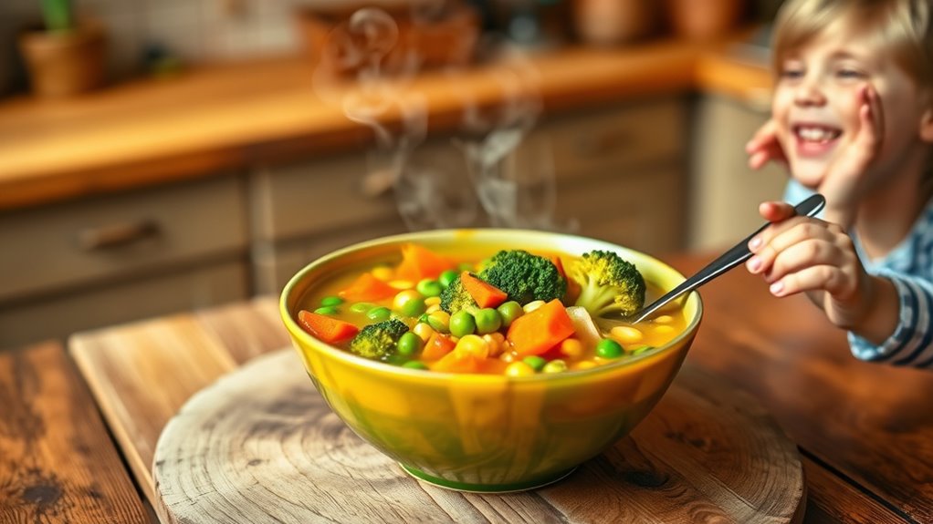 sneaking vegetables into kid friendly soups