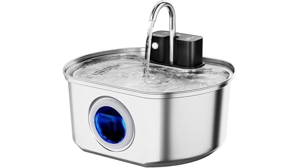 stainless rechargeable cat fountain