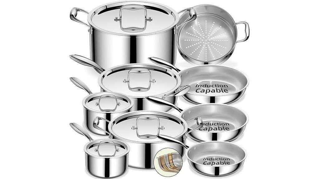stainless steel cookware set