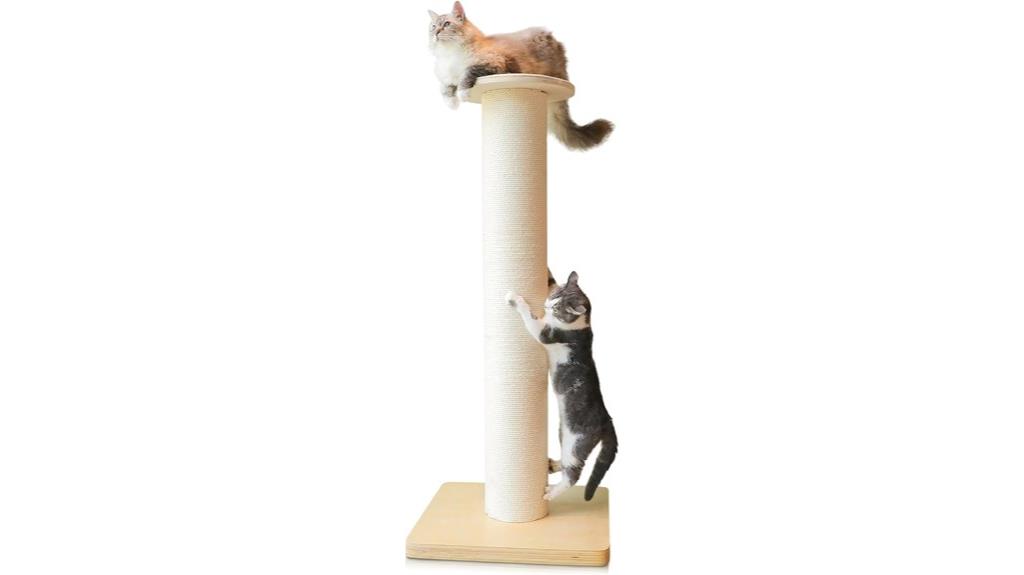 tall wooden cat scratcher