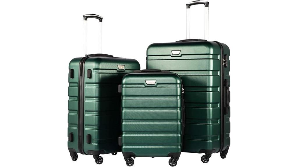 three piece spinner luggage