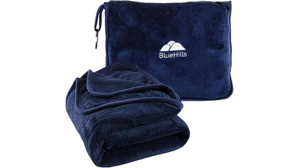 travel blanket pillow combo