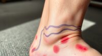 vein swelling and varicosities