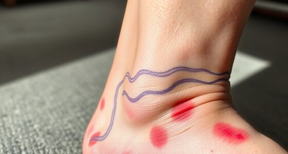 vein swelling and varicosities