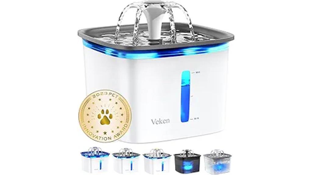 veken fountain with filters