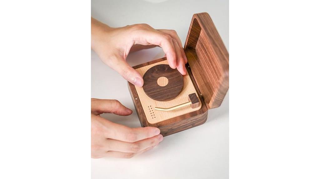 vintage record player music box