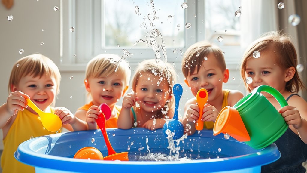 water play enhances sensory skills