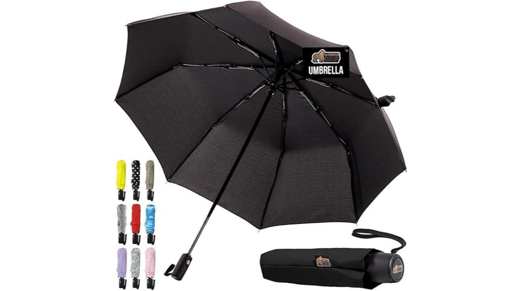 wind resistant compact umbrella