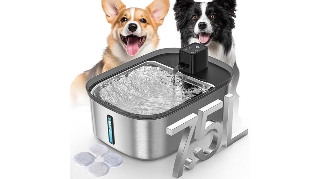 wireless stainless steel fountain