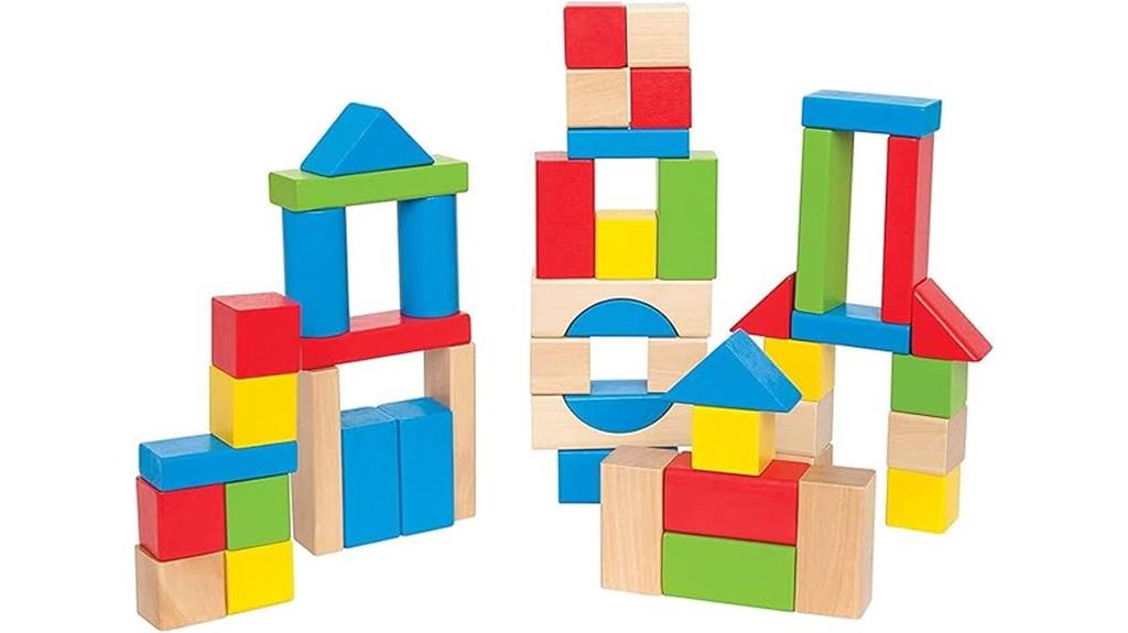 wooden maple blocks set