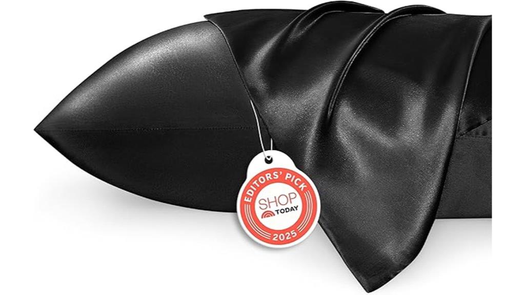 black satin pillowcases set