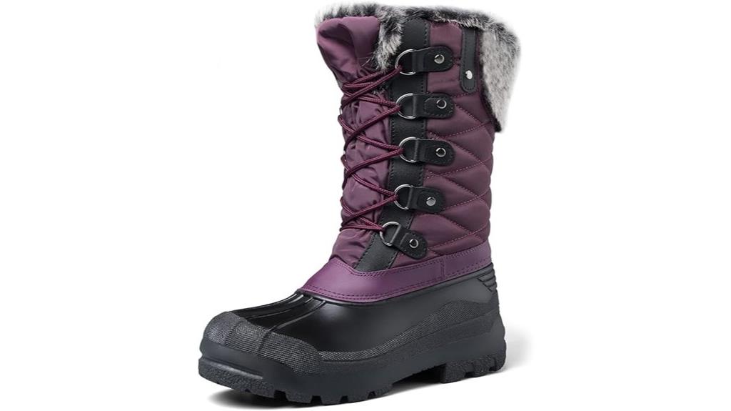 faux fur lined snow boots