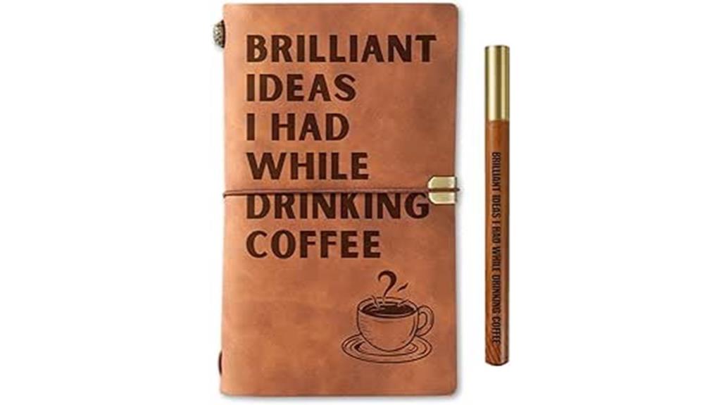 leather coffee journal
