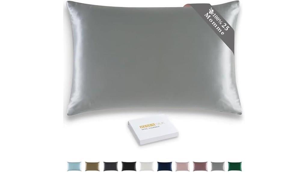 silk pillowcase iron gray
