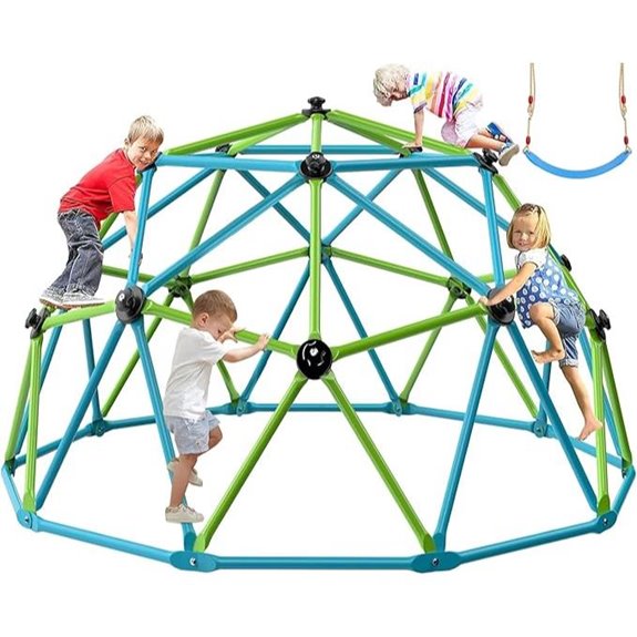 Easyego 10FT Climbing Dome Jungle Gym with Swing