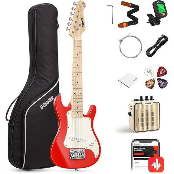 Donner 30 Inch Kids Electric Guitar Kit with Accessories
