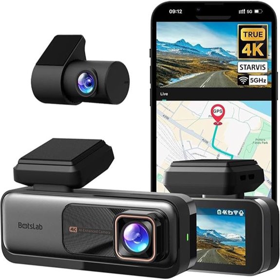 BOTSLAB 4K Front & Rear Dash Cam with GPS