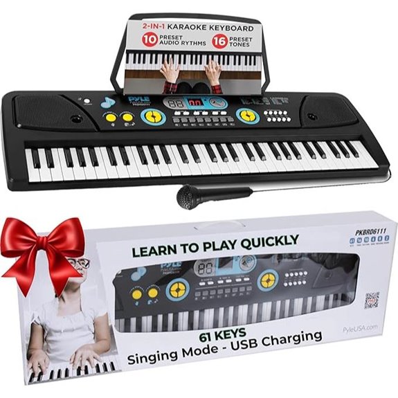 PYLE 61-Key Digital Piano Keyboard for Kids