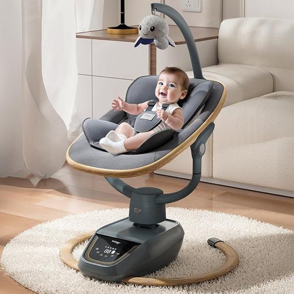 Trimigo Baby Swing with Adjustable 3D Motion and Remote