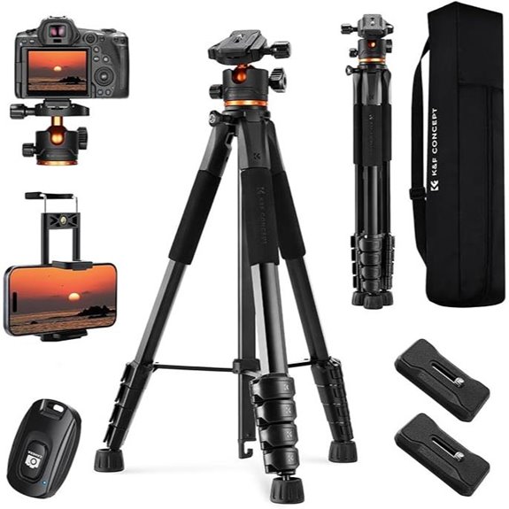 K&F Concept 75-inch Camera Tripod with Remote