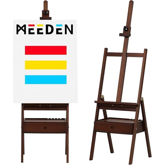 MEEDEN Adjustable Beech Wood Art Easel with Drawer