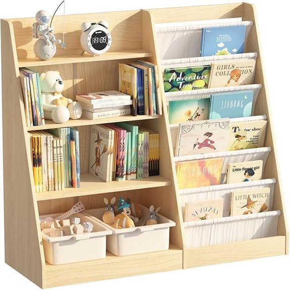 4-Tier Kids Bookshelf with Adjustable Shelves