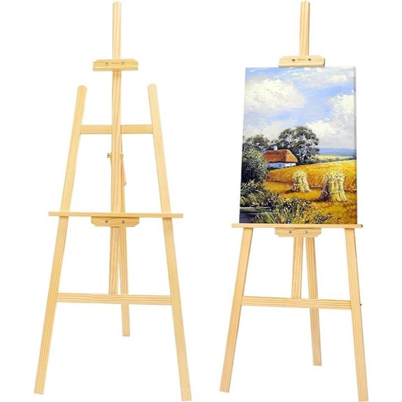 Wooden Adjustable Art Easel for Canvas and Signs