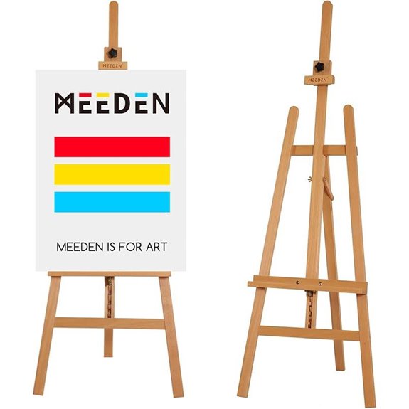 MEEDEN Wooden Art Easel Adjustable Holds Canvas Up to 43