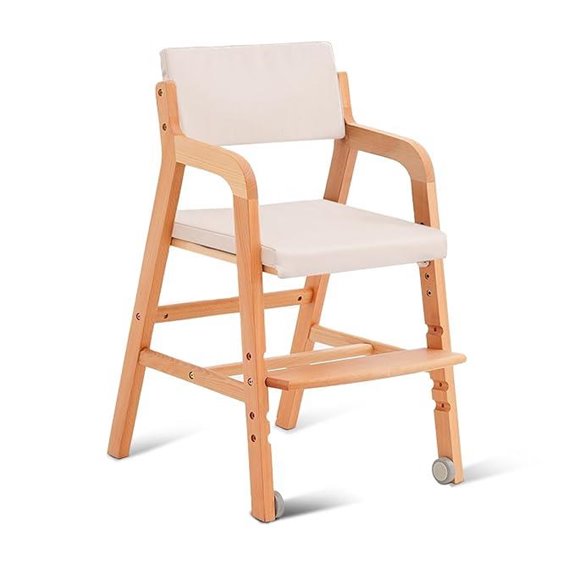 Swegrow Adjustable Wooden High Chair for Toddlers