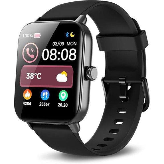 Smartwatch with Alexa Heart Rate & Waterproof Fitness Tracker