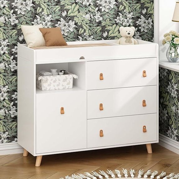 Baby Dresser with Drawers and Changing Station